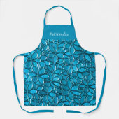 Blue Floral Cluster Flower Petal Pattern Schort (Voorkant)