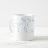 Blue Floral Coffee Mugs Koffiemok (Voorkant links)