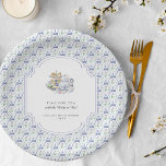 Blue Floral Coquette Tea Party Vrijgezellenfeest Papieren Bordje<br><div class="desc">Verhoog uw volgende vrijgezellenfeest met deze charmante Blue Floral Coquette Tea Party Paper Borden. Met een delicaat patroon van blauwe bloemen en een verfijnde middenstuk illustratie, zijn deze borden ideaal om in stijl te vieren. Of u nu een klassieke afternoon tea of een gezellig vrijgezellenfeest organiseert, deze papieren borden combineren...</div>