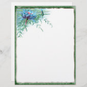 Blue Floral Corner Letterhead (Voorkant / Achterkant)