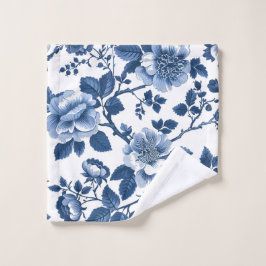 Blue Floral Cottage Garden Bad Handdoek