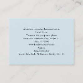 Blue Floral Cross Hotel and Direction Cards Visitekaartje