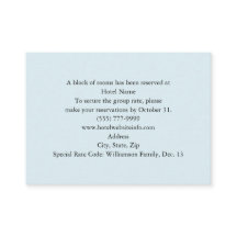 Blue Floral Cross Hotel and Direction Cards