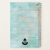 Blue Floral Cross Journal Notitieboek (Achterkant)