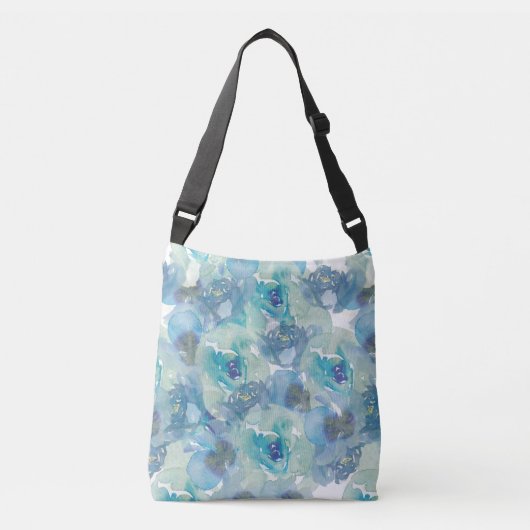 Blue Floral Crossbody Bag Tas (Voorkant)