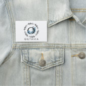 Blue Floral Custom Monogram - Letter O Naamplaatje (In situ)