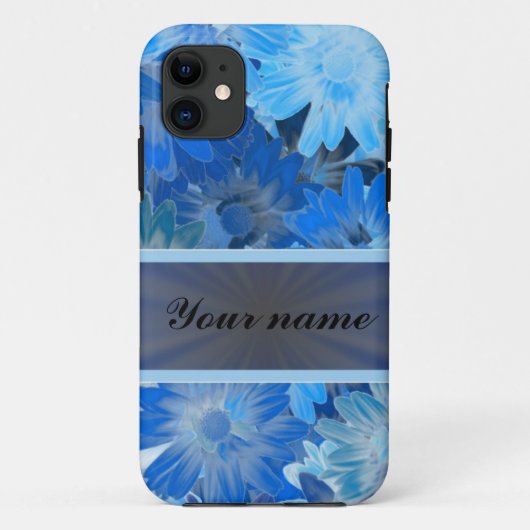 Blue Floral Daisy Pattern Case-Mate iPhone Case (Achterkant)