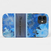 Blue Floral Daisy Pattern Case-Mate iPhone Case (Achterkant (horizontaal))