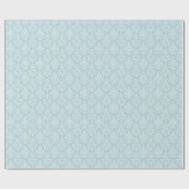 Blue Floral Damask Cadeaupapier (Vlak)