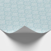 Blue Floral Damask Cadeaupapier (Hoek)