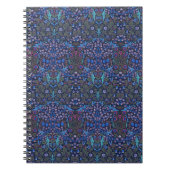 Blue Floral Damask William Morris Art Nouveau Note Notitieboek (Voorkant)