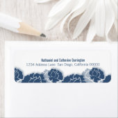 Blue Floral Decadence Return Address Labels (Insitu)
