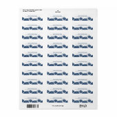 Blue Floral Decadence Return Address Labels (Full Sheet)