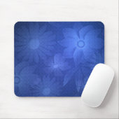 Blue Floral Deco Mousepad Muismat (Met muis)