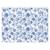 Blue Floral delftware stijl botanisch Tafelkleed (Voorkant (Horizontaal))