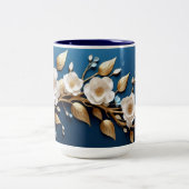 Blue Floral Delight Coffee Mok (Center)