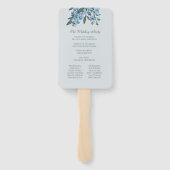 Blue Floral Delphinium Bouquet Handwaaier (Achterkant)