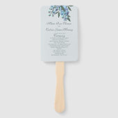 Blue Floral Delphinium Bouquet Handwaaier (Voorkant)