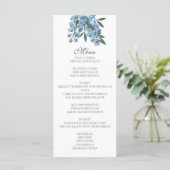 Blue Floral Delphinium Bouquet Menu (Staand voorkant)