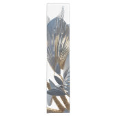 Blue Floral Design Plant Korte Tafelloper (Voorkant)