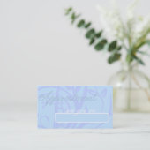 Blue Floral Designer Appointkaarten Afsprakenkaartje (Staand voorkant)