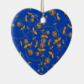 Blue Floral Designer Ornament (Rechts)