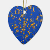 Blue Floral Designer Ornament (Links)