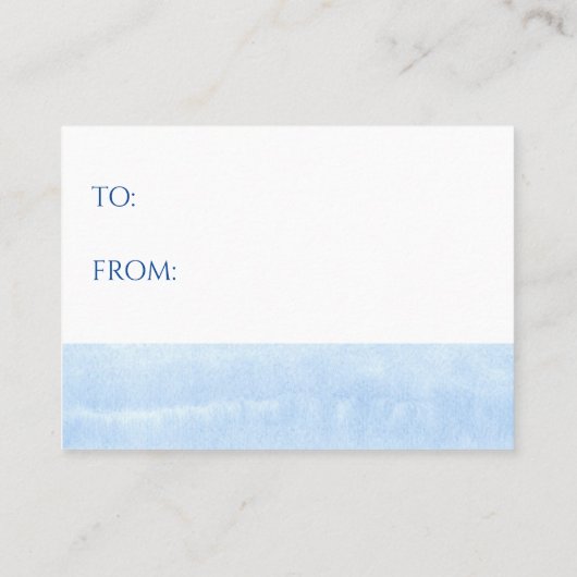 Blue Floral Display Baby shower Visitekaartje (Achterkant)