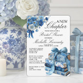 Blue Floral Een nieuw Chapter Vrijgezellenfeest Kaart