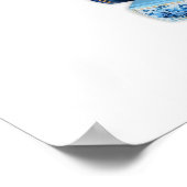 Blue Floral Een nieuw Chapter Vrijgezellenfeest Poster (Hoek)