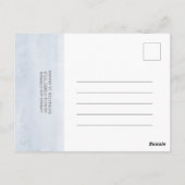 Blue Floral Elegant Baby shower dank u Briefkaart (Achterkant)