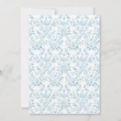 Blue Floral Elegant Blue Hydrangea Wedding Kaart (Achterkant)