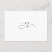 Blue Floral Elegant QR Code RSVP Weddenschap Informatiekaartje (Achterkant)