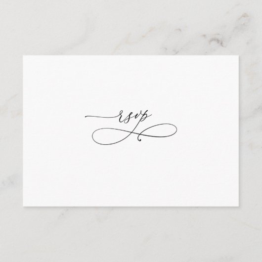 Blue Floral Elegant QR Code RSVP Weddenschap Informatiekaartje (Achterkant)