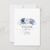 Blue Floral Elegant Vrijgezellenfeest Hartelijk da Kaart (Voorkant)