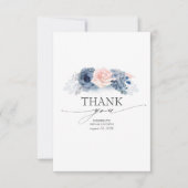 Blue Floral Elegant Vrijgezellenfeest Hartelijk da Kaart (Voorkant)