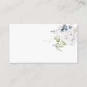 Blue Floral Elegant Wedding Website /Details Enclo Informatiekaartje (Achterkant)
