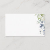 Blue Floral Elegant Wedding Website /Details Informatiekaartje (Achterkant)