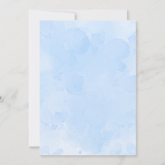 Blue Floral Elephant Little Peanut Baby Shower Bedankkaart (Achterkant)