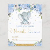 Blue Floral Elephant raad hoeveel pinda's er zijn (Voorkant)