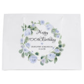 Blue Floral Eucalyptus Wreath 100th Birthday Groot Cadeauzakje (Voorkant)