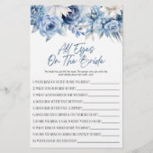 Blue Floral Eyes op het bruid Vrijgezellenfeest sp Briefpapier (Voorkant)