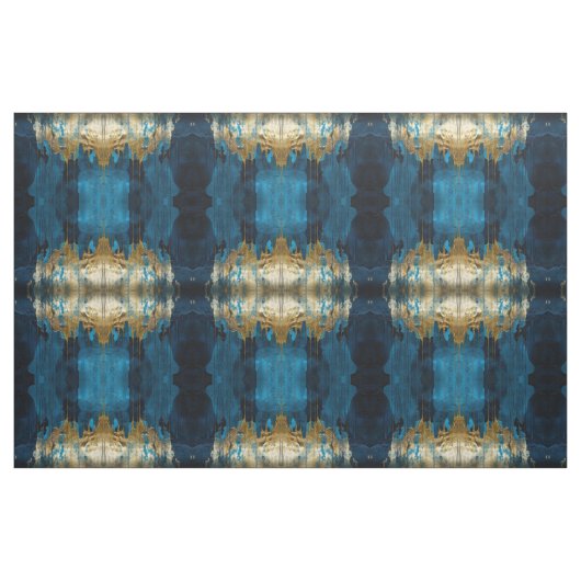 Blue Floral Fabric Seamless Pattern Boho Modern Stof (Fat Quarter)