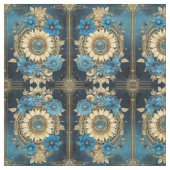 Blue Floral Fabric Seamless Pattern For Sewing Stof (Swatch)