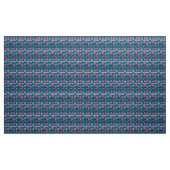 Blue Floral Fabric Stof (Yard (91,4 cm))