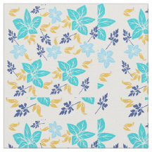 Blue Floral Fabric