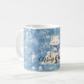 Blue Floral Fox Koffiemok (Voorkant links)