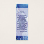 Blue Floral Funeral bladwijzer sjabloon Mini Visitekaartjes (Achterkant)