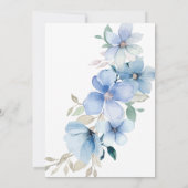 Blue Floral Garden 50th Wedding Jubileum Kaart (Achterkant)