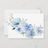 Blue Floral Garden Sweet Sixteen 16 Verjaardag RSV Kaart (Achterkant)